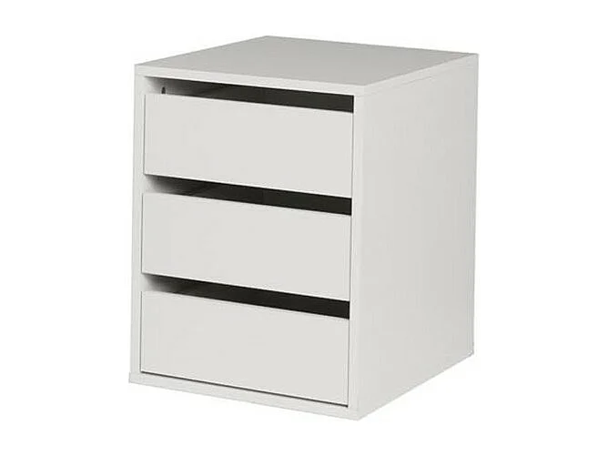 Set di due comodini per camera da letto. Collezione VERONA. Colore bianco.