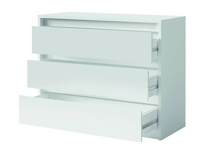 Ladenkast met 3 laden - 110x87x46 cm - glanzend wit - collectie VERONA