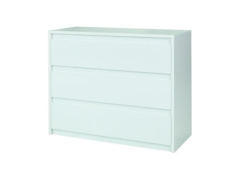 Comò 3 cassetti - 110x87x46 cm - bianco lucido - collezione VERONA