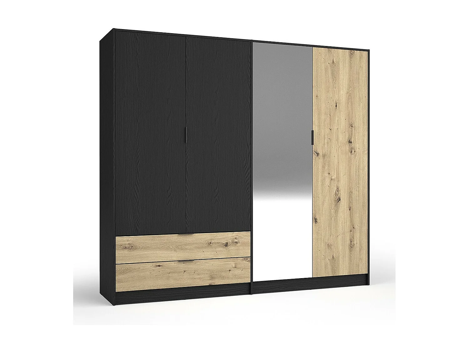 Ensemble de Meubles Chambre complète MELODY - Armoire, Lit Coffre, Tables de Nuit et Commode