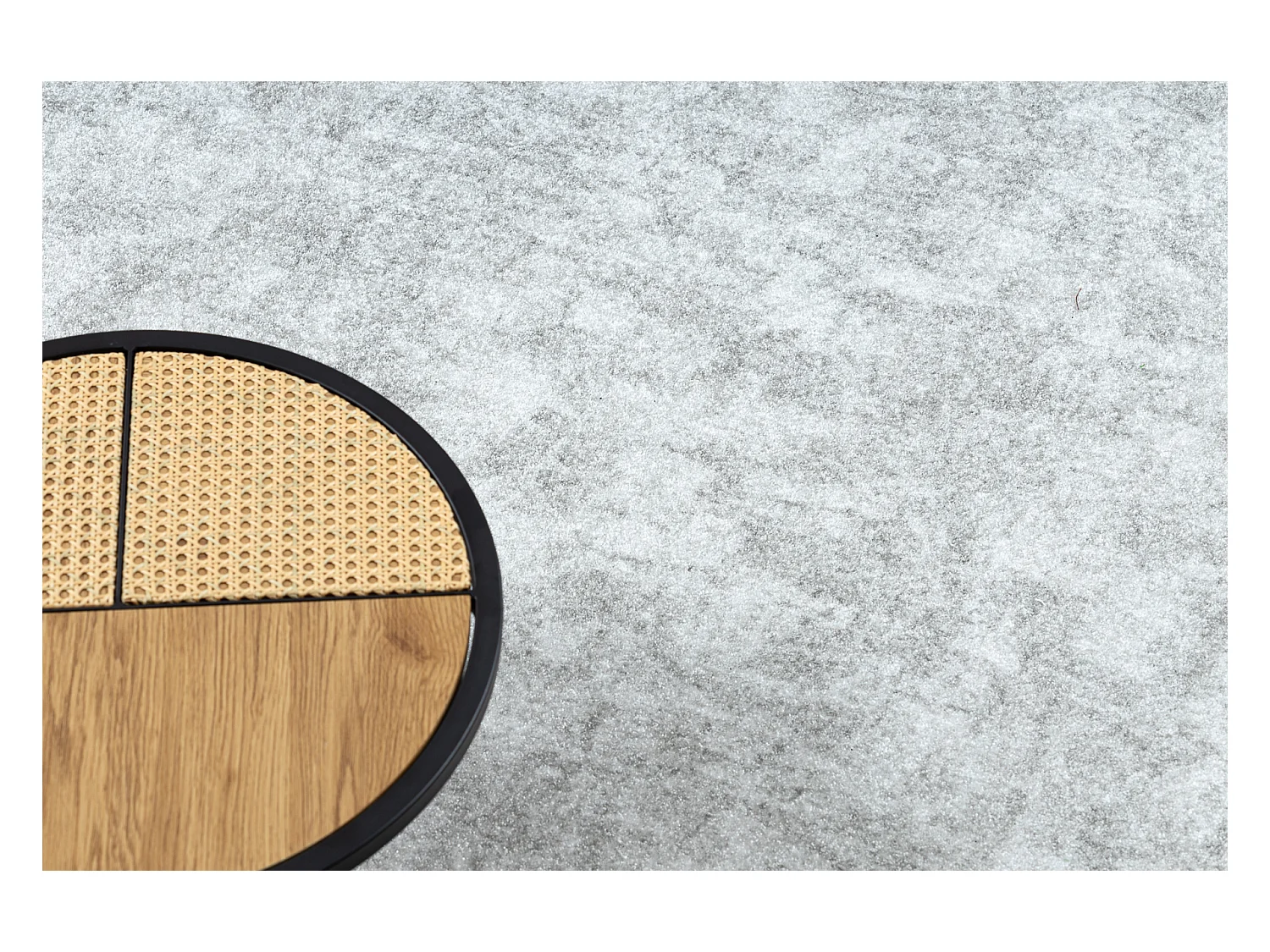 Teppich rund POZZOLANA Silber cercle 200 cm