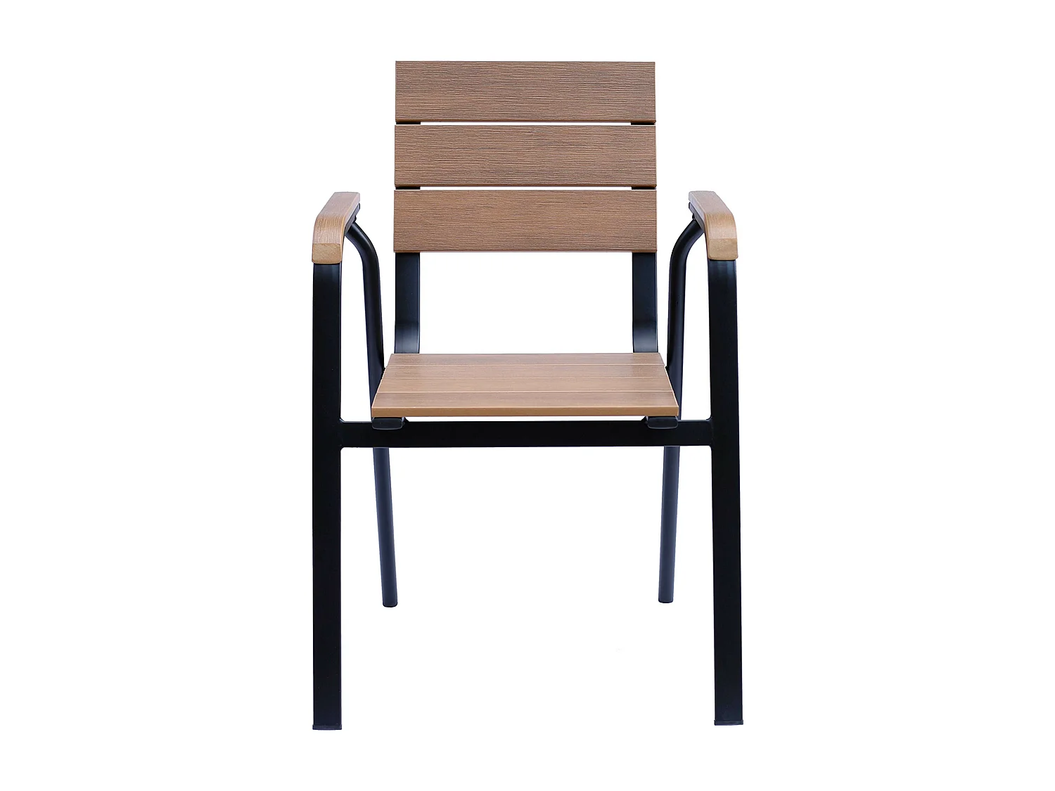 Chaise de terrasse en aluminium et bois synthétique