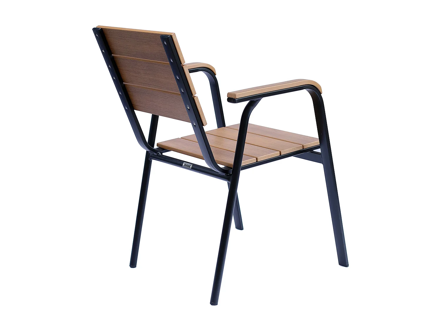 Chaise de terrasse en aluminium et bois synthétique