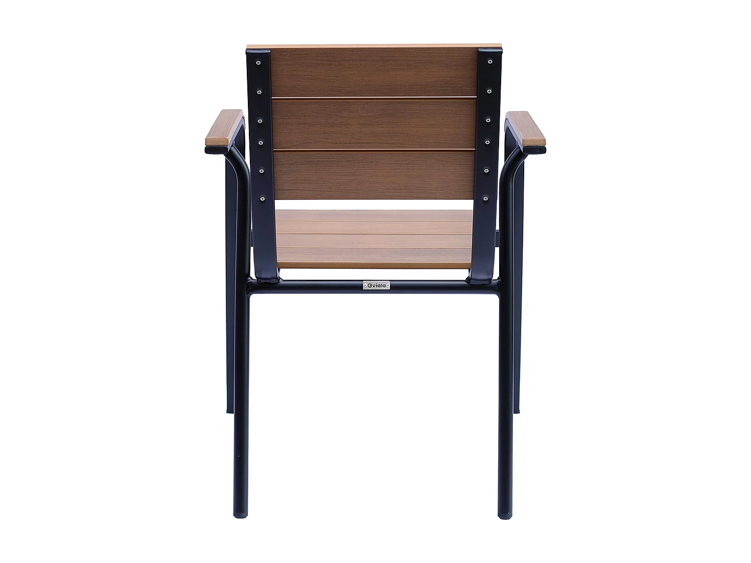 Chaise de terrasse en aluminium et bois synthétique