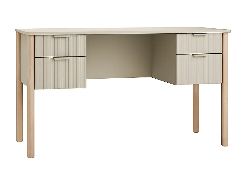 Bureau 4 tiroirs Miloo Champagne
