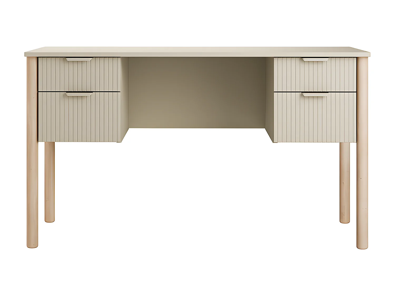 Bureau 4 tiroirs Miloo Champagne