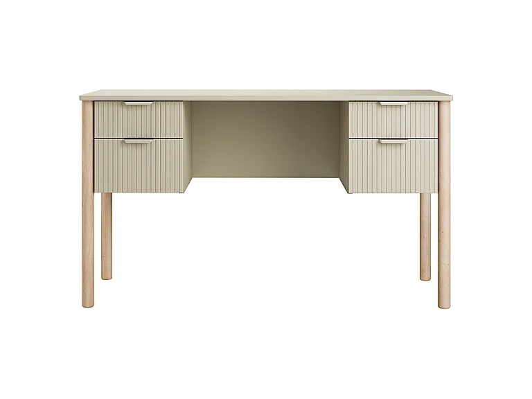 Pinio Miloo Champagne skrivebord med 4 skuffer