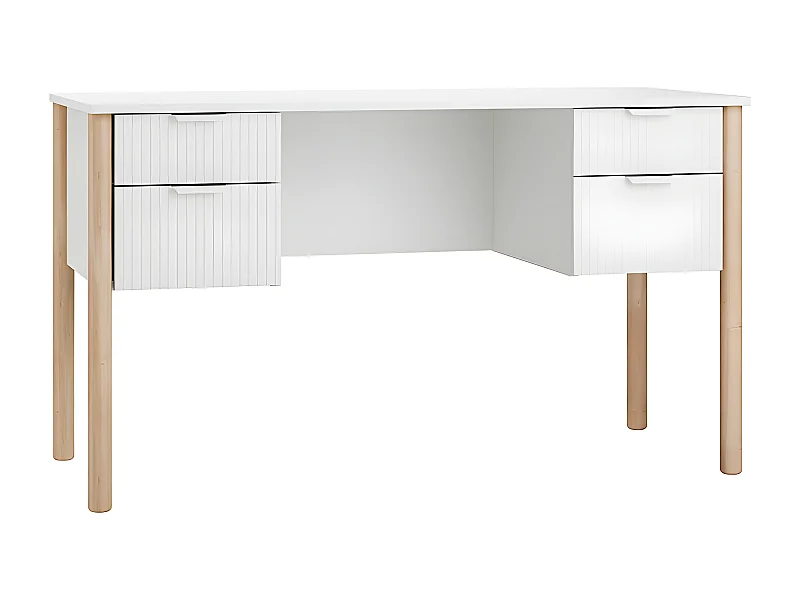 Bureau 4 tiroirs Miloo Blanc