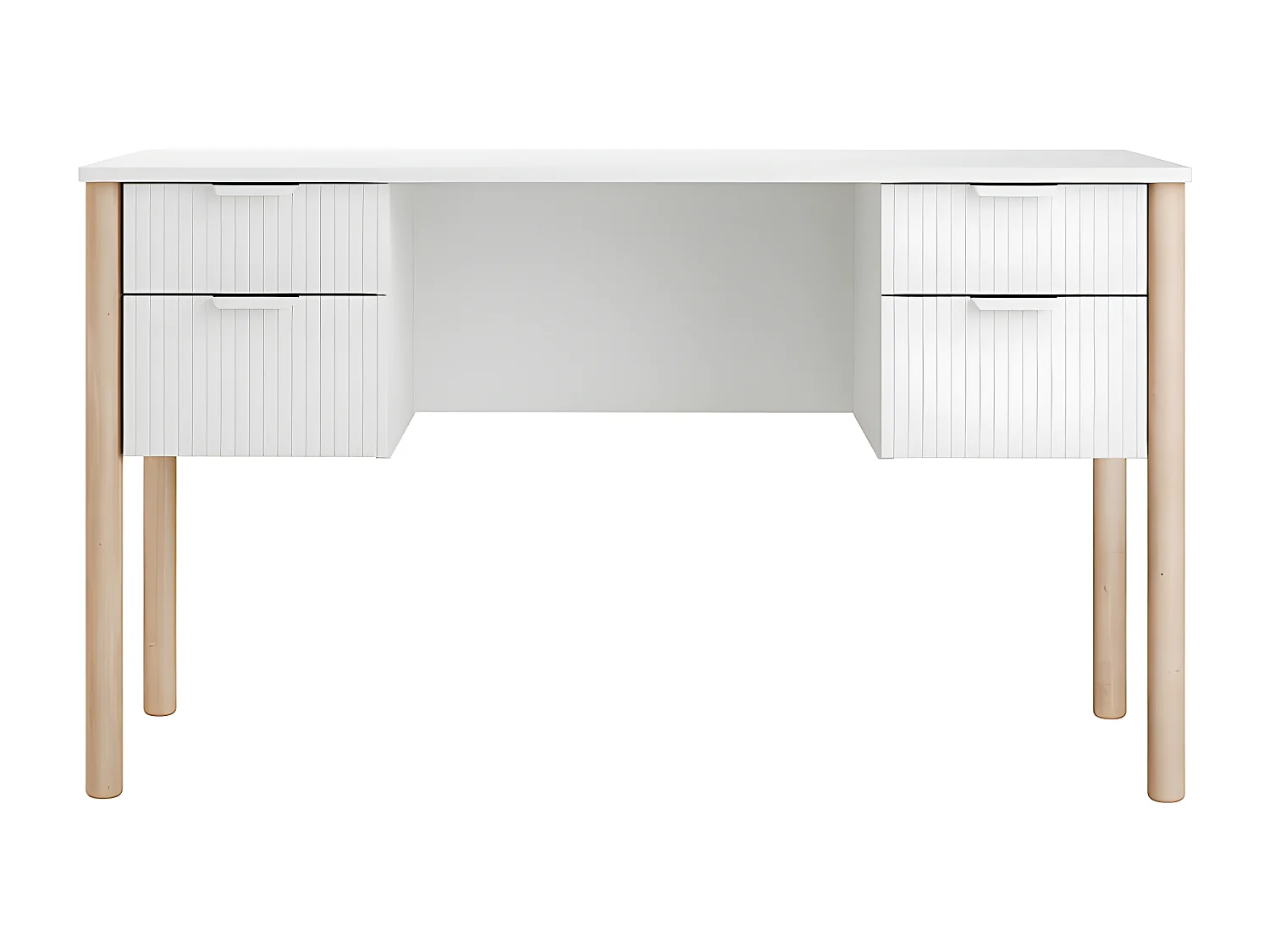 Bureau 4 tiroirs Miloo Blanc