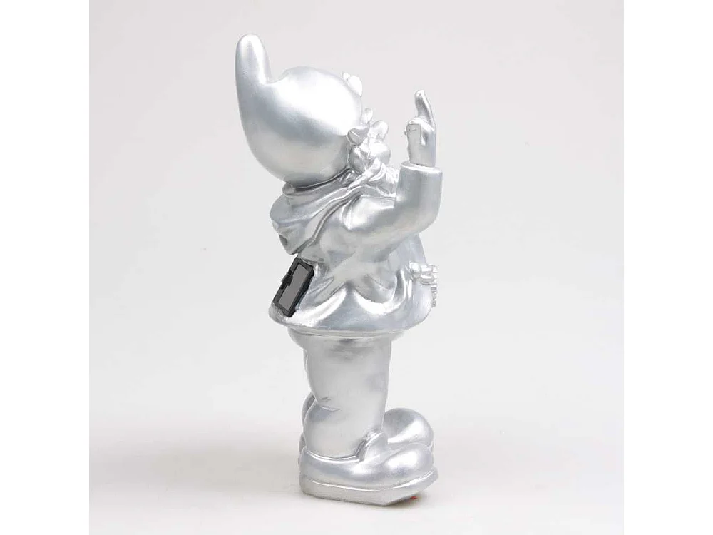 Nain de jardin en résine F*ck avec éclairage solaire 16 x 12 x 31 cm