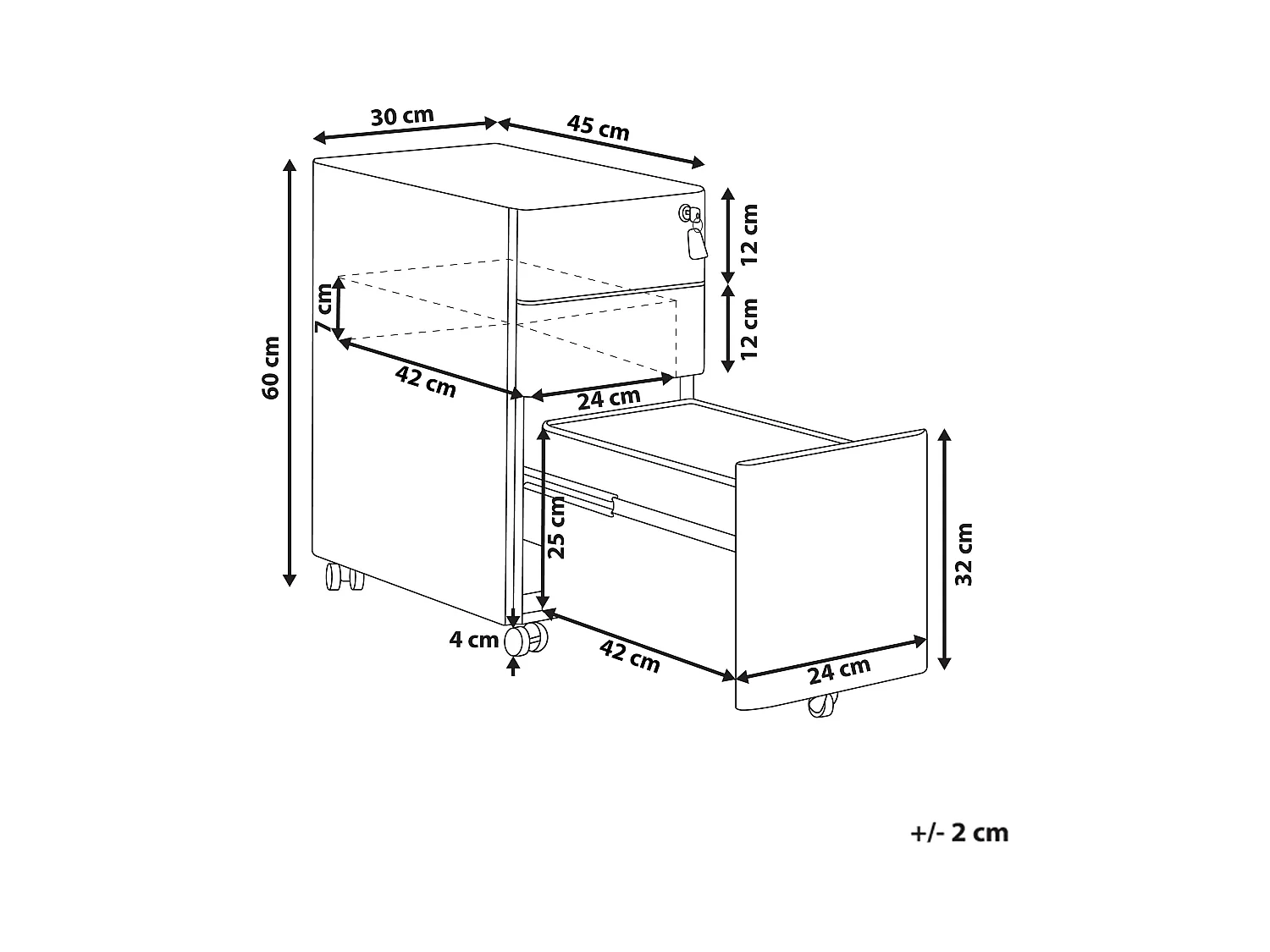 Meuble de rangement BOLSENA Métal Blanc