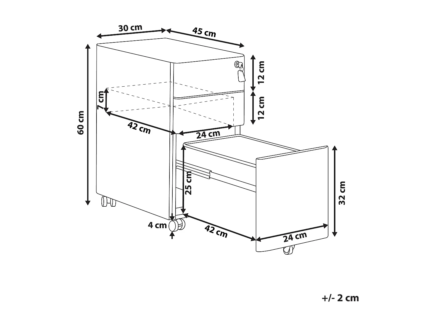 Büroschrank BOLSENA Metall Weiss