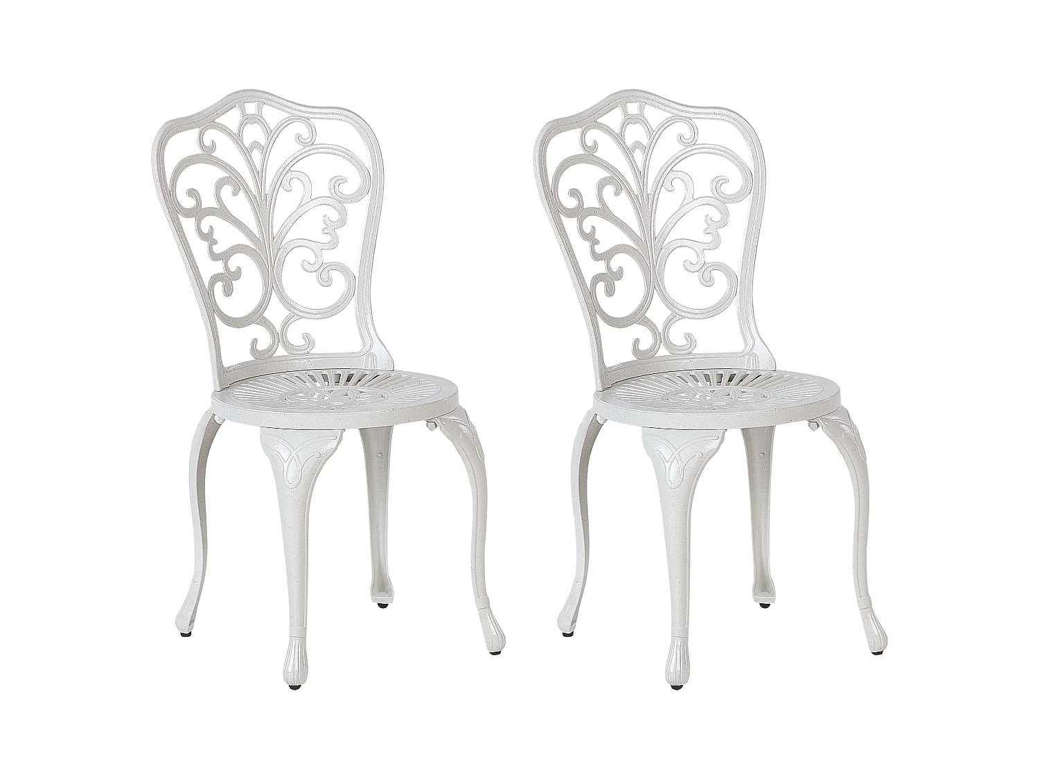 Lot de 2 chaises de jardin TRIORA Métal Blanc cassé