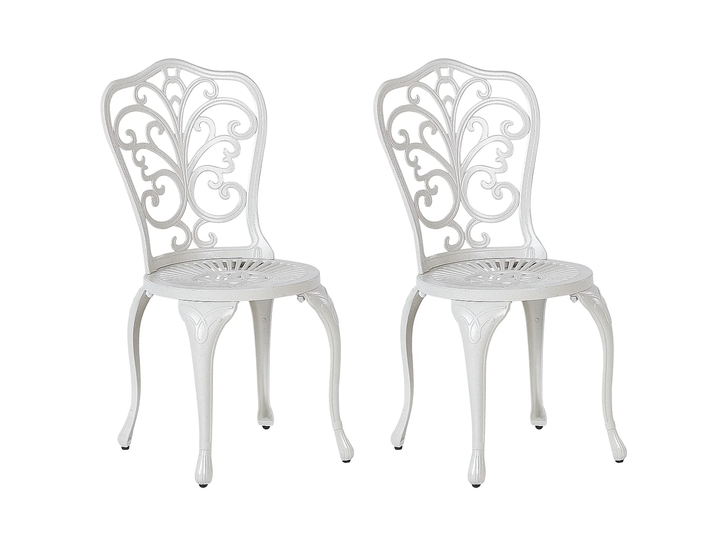 Lot de 2 chaises de jardin TRIORA Métal Blanc cassé