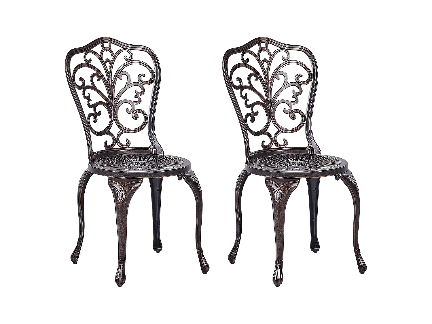 Lot de 2 chaises de jardin TRIORA Métal Marron