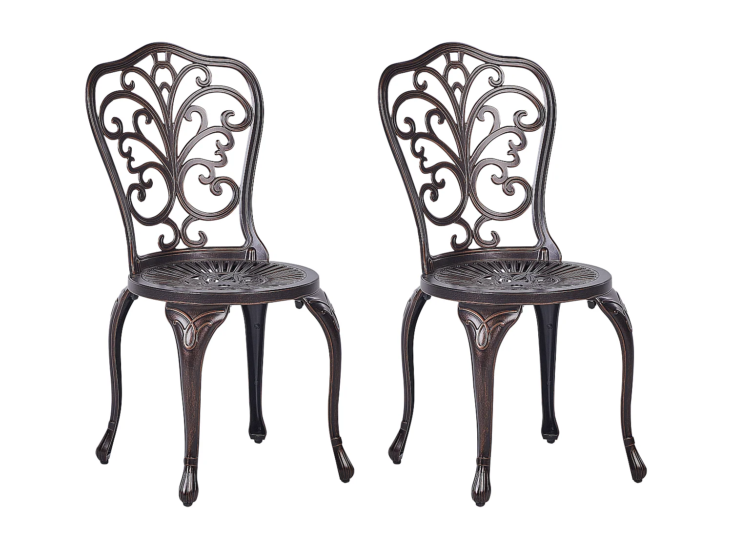 Lot de 2 chaises de jardin TRIORA Métal Marron