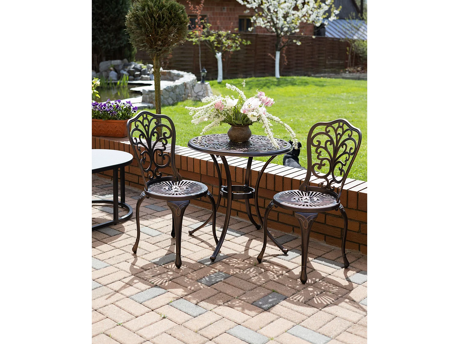 Lot de 2 chaises de jardin TRIORA Métal Marron