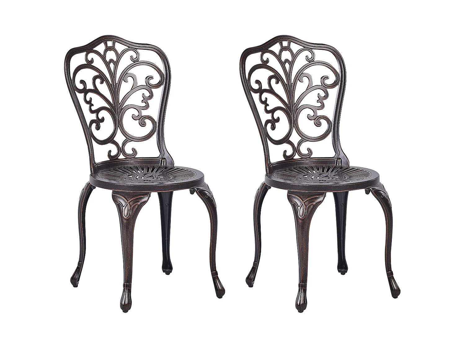 Lot de 2 chaises de jardin TRIORA Métal Marron