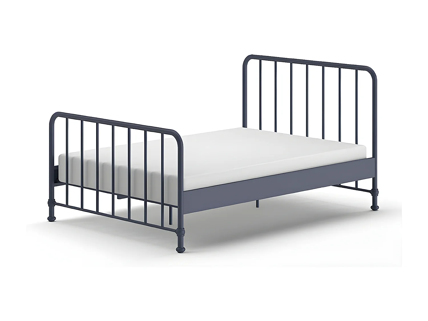 Atticora - Lit en métal 140x200cm - Bleu