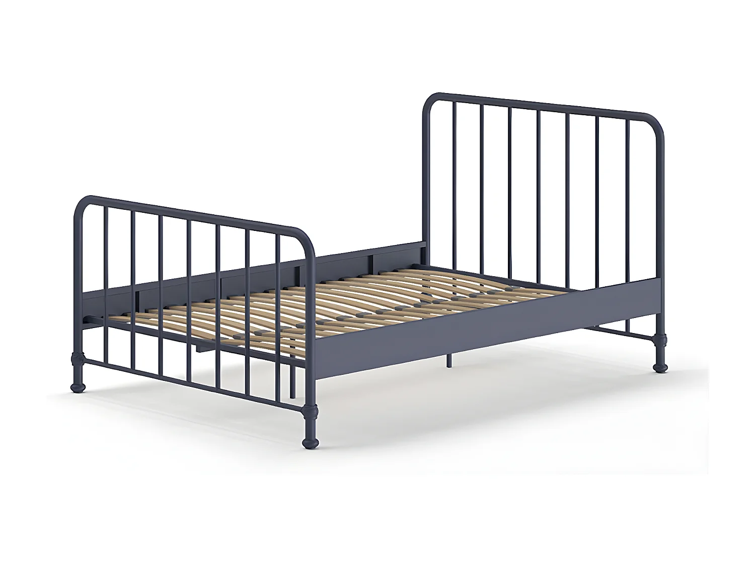 Atticora - Lit en métal 140x200cm - Bleu