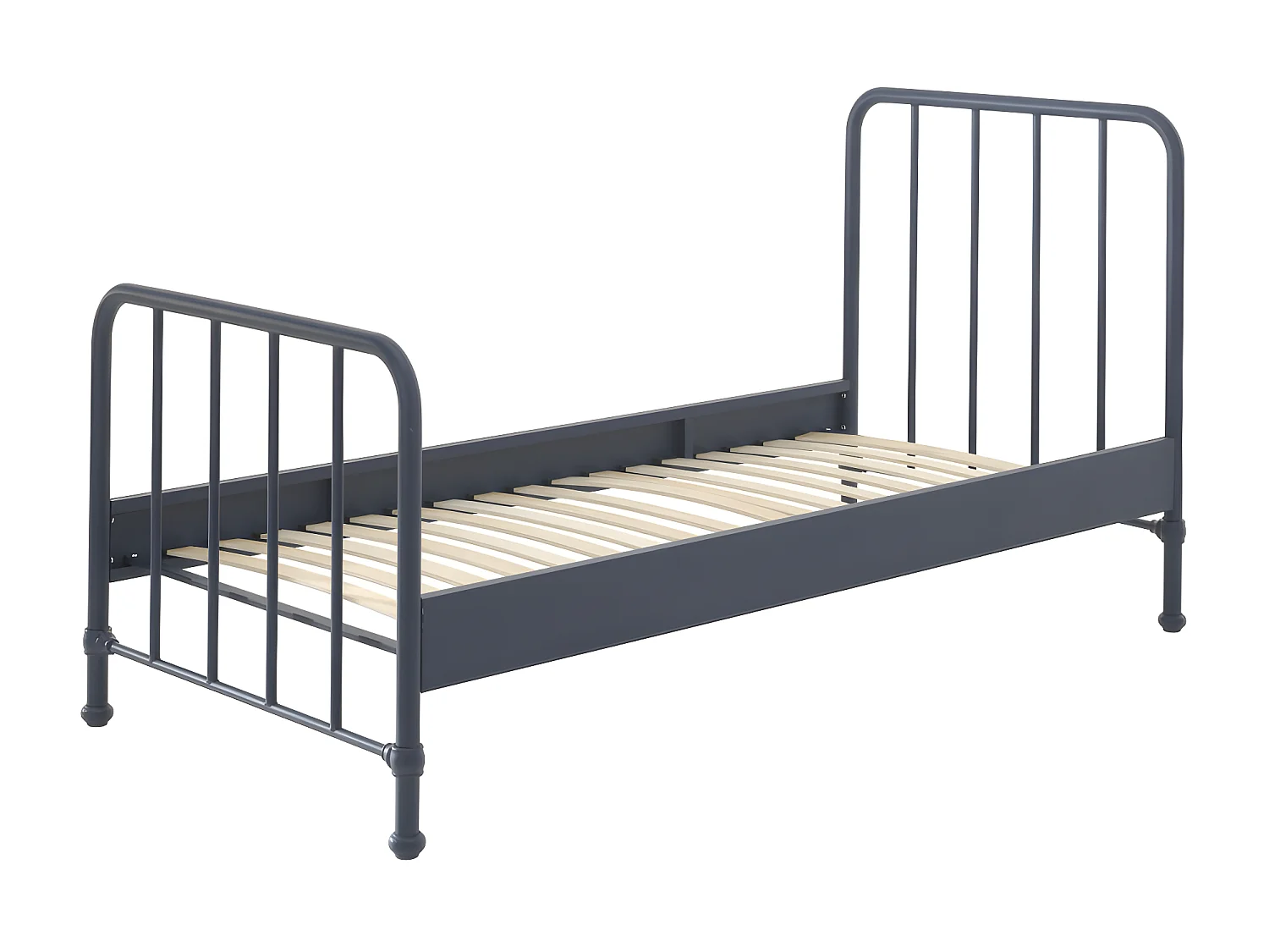 Atticora - Lit enfant en métal 90x200cm - Bleu