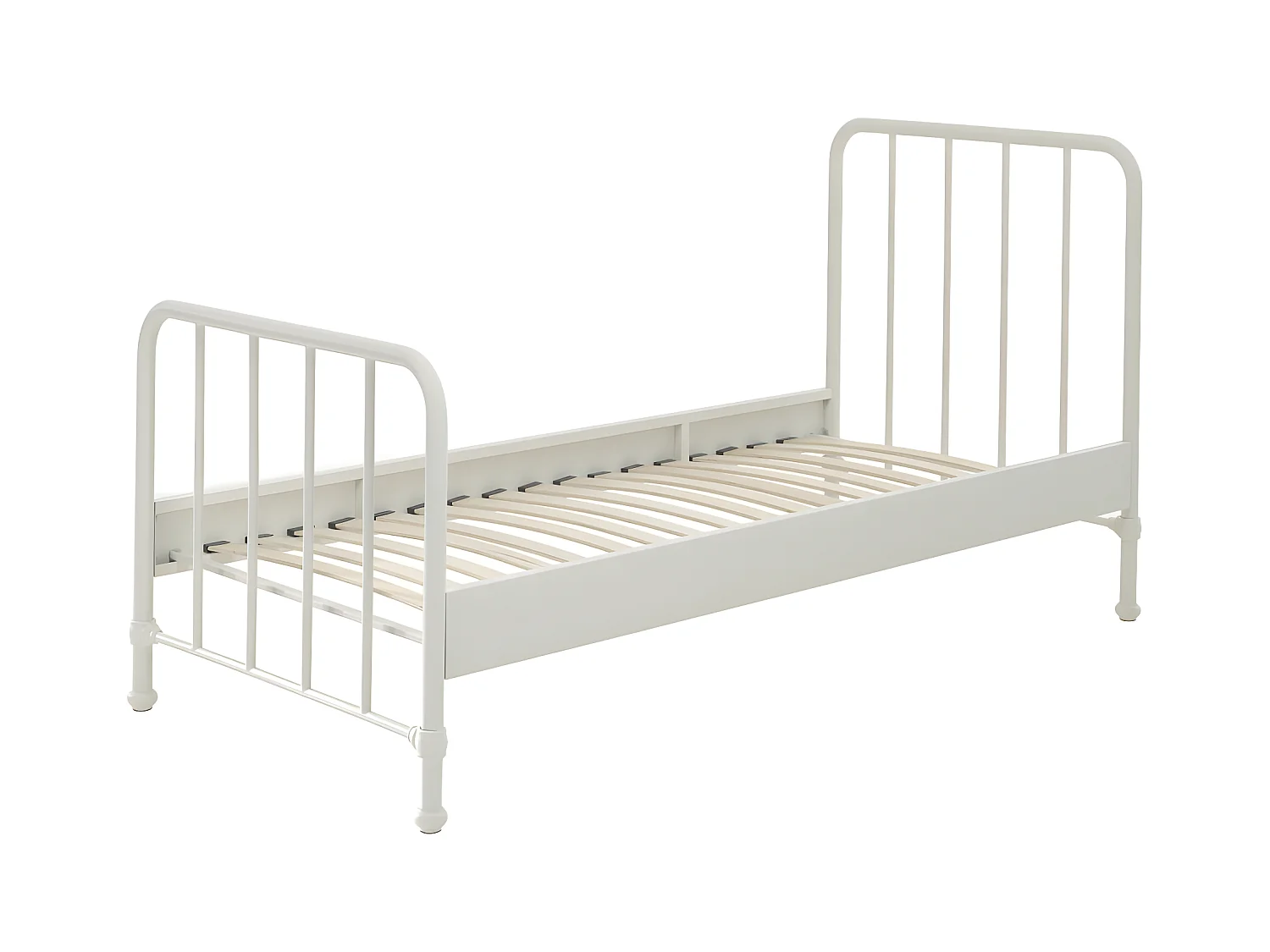 Atticora - Lit enfant en métal 90x200cm - Blanc