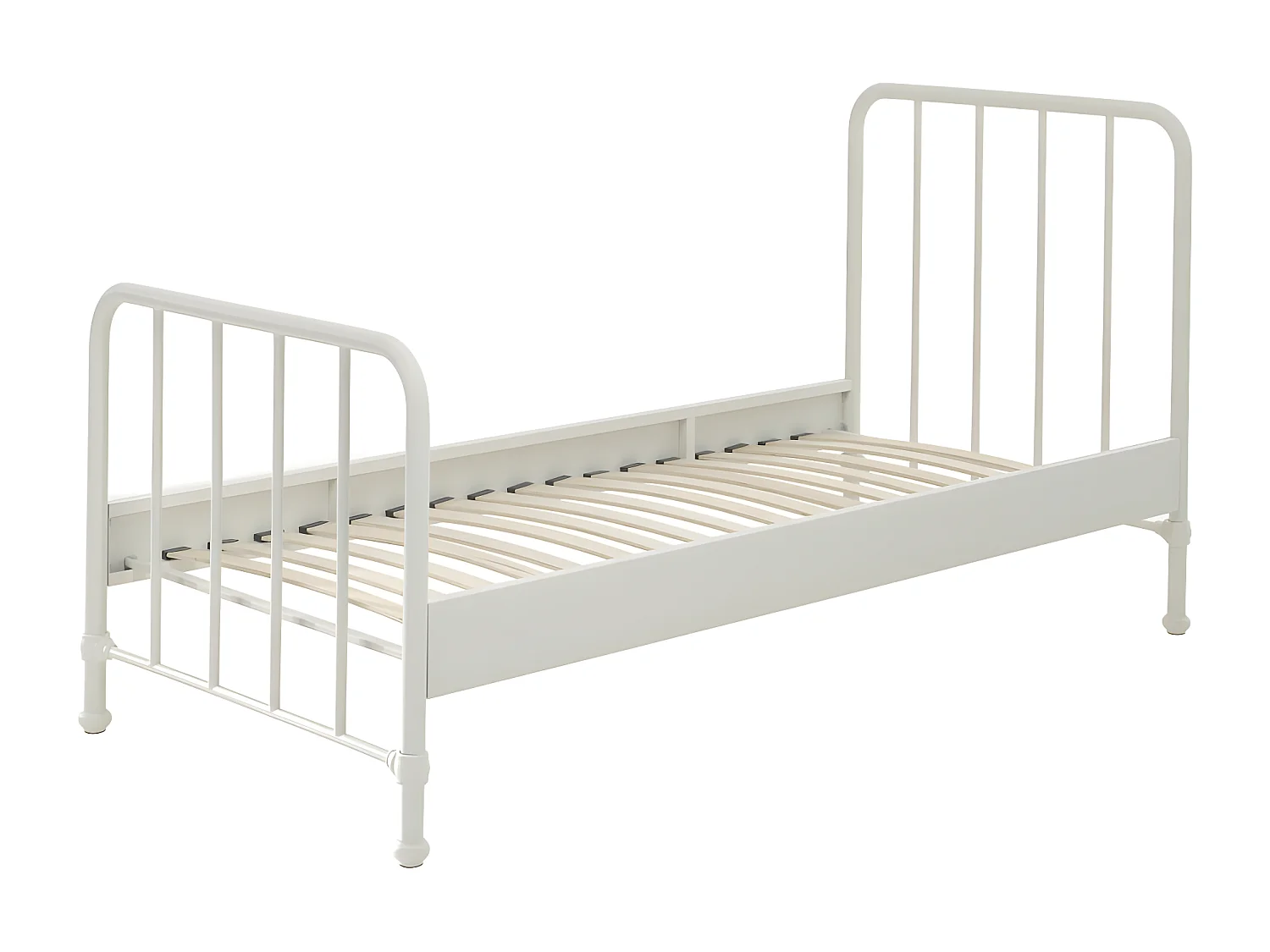 Atticora - Lit enfant en métal 90x200cm - Blanc