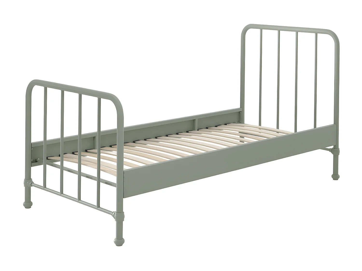 Atticora - Lit enfant en métal 90x200cm - Vert olive