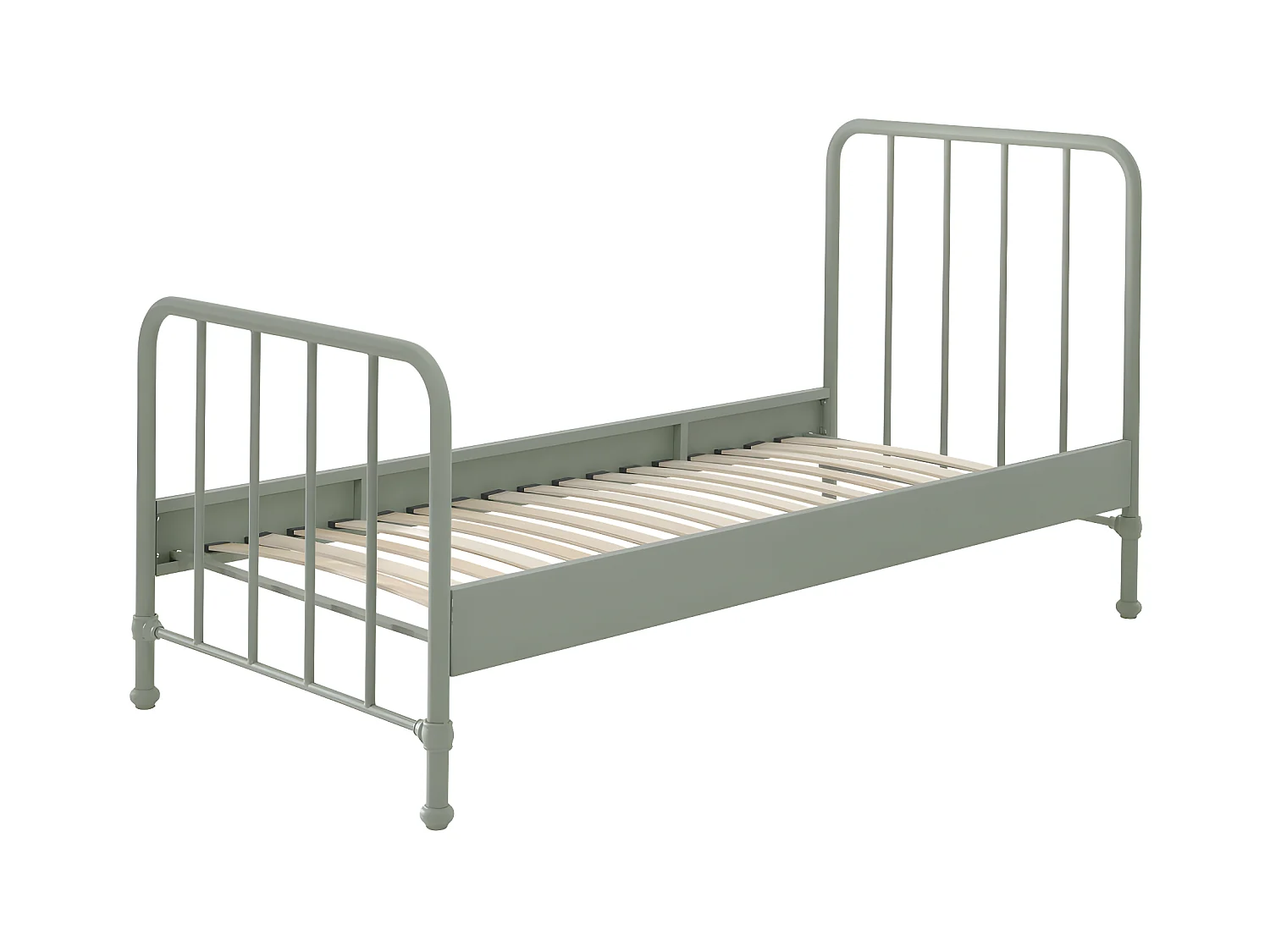 Atticora - Lit enfant en métal 90x200cm - Vert olive