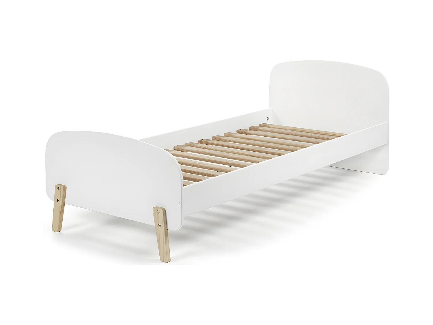 Aulia - Lit enfant en bois 90x200cm - Blanc