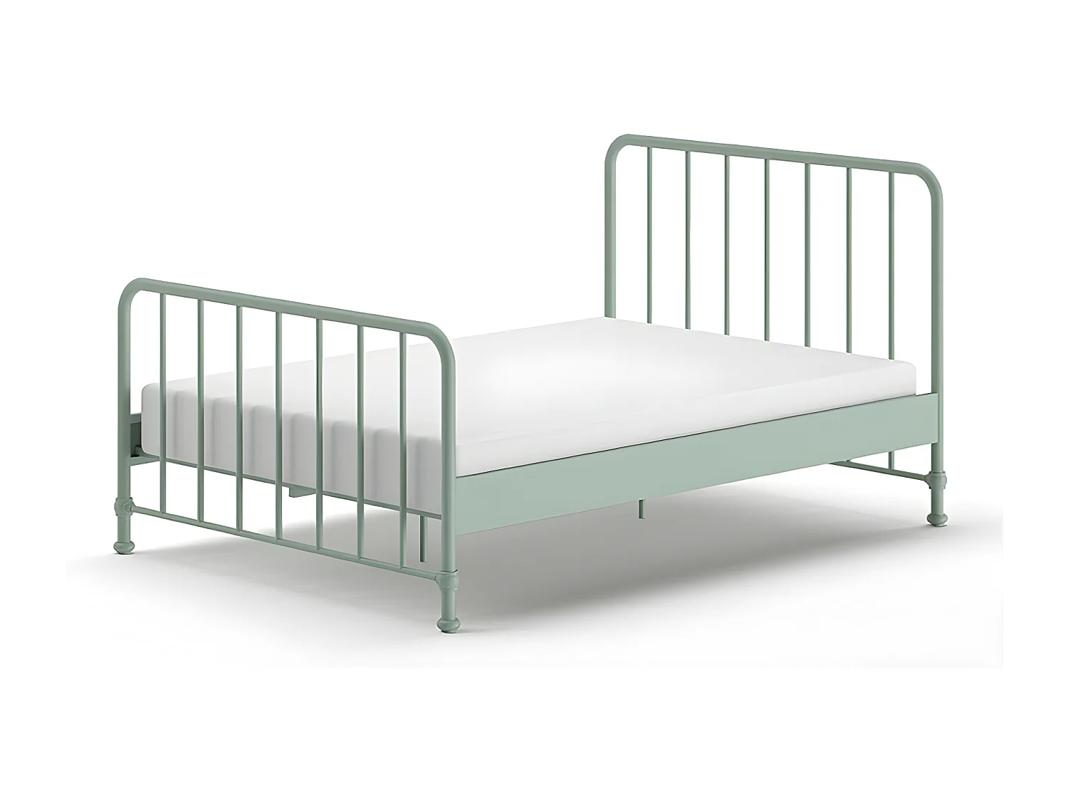 Atticora - Lit en métal 140x200cm - Vert amande