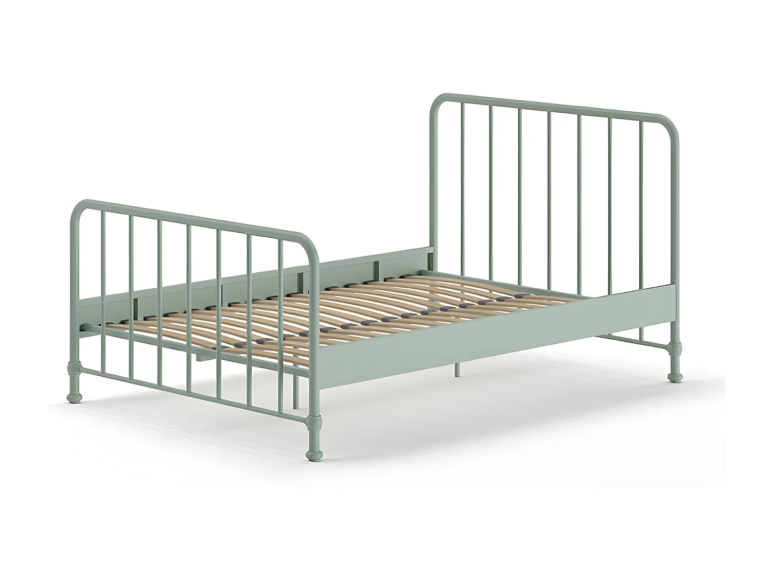 Atticora - Lit en métal 140x200cm - Vert amande