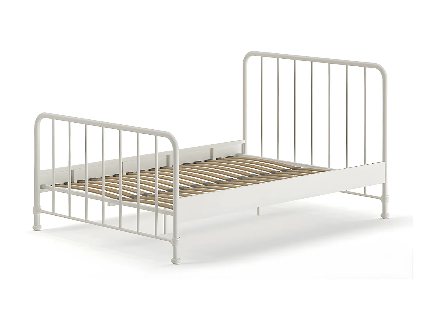 Atticora - Lit en métal 140x200cm - Blanc