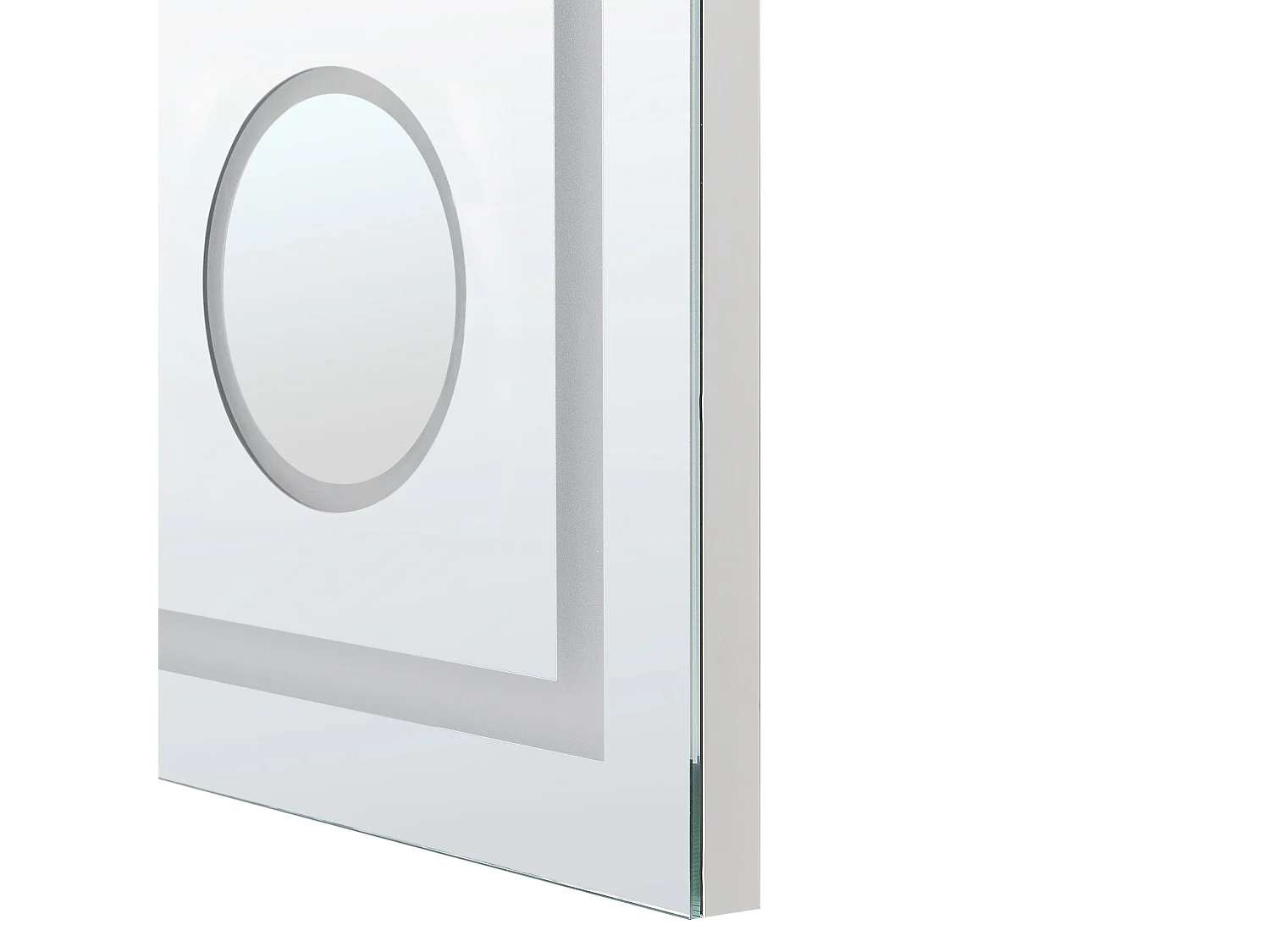 LED-Badezimmer-Spiegel THAIX 80 cm 60 cm Silber