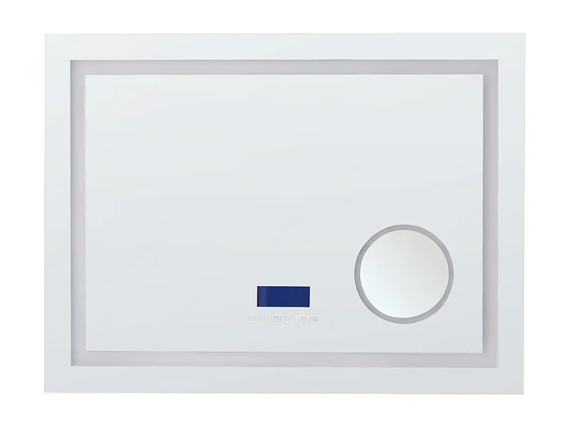 Miroir de salle de bain LED THAIX 80 cm 60 cm Argenté