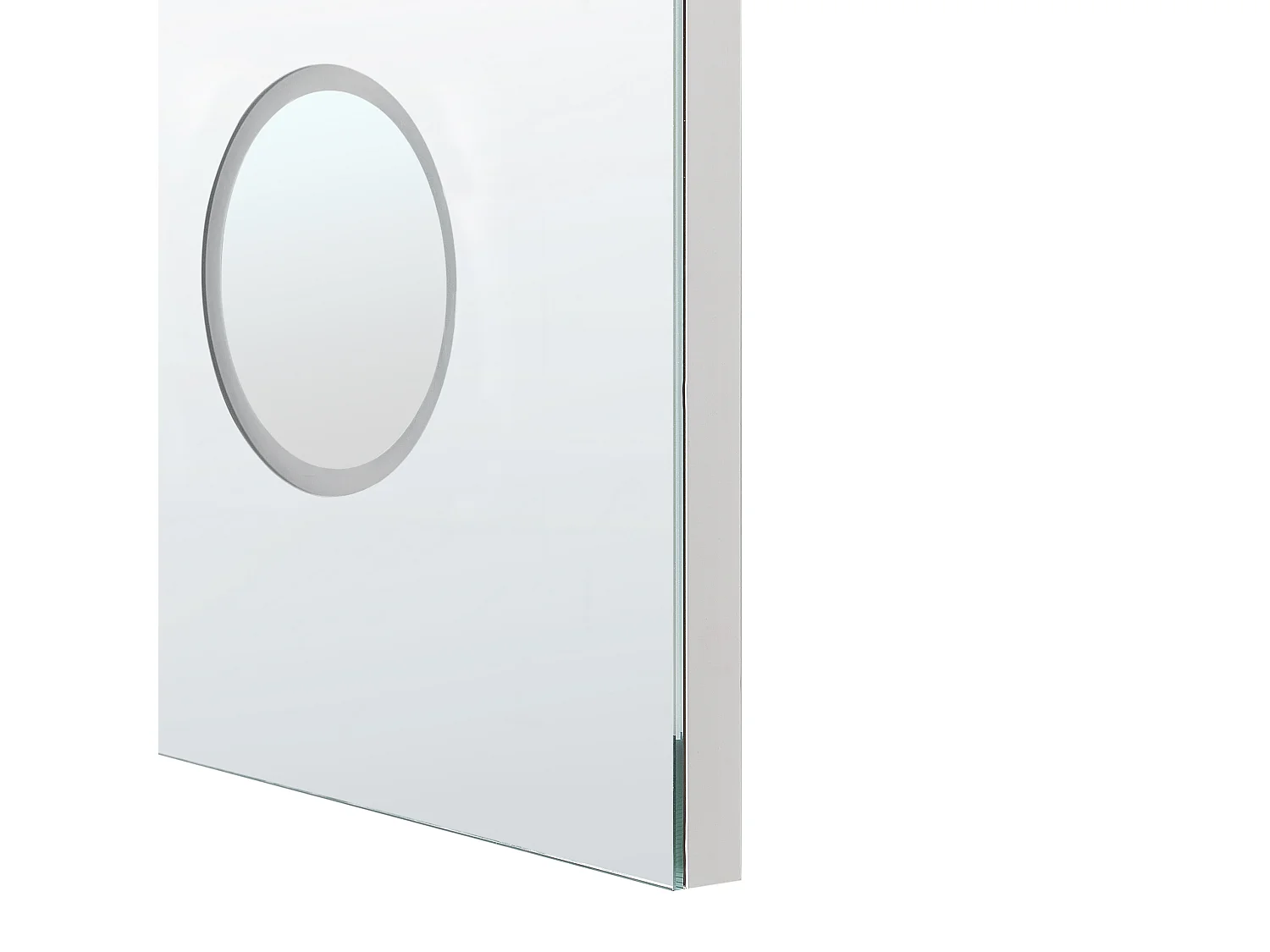 LED-Badezimmer-Spiegel MONTARON 80 cm 60 cm Silber