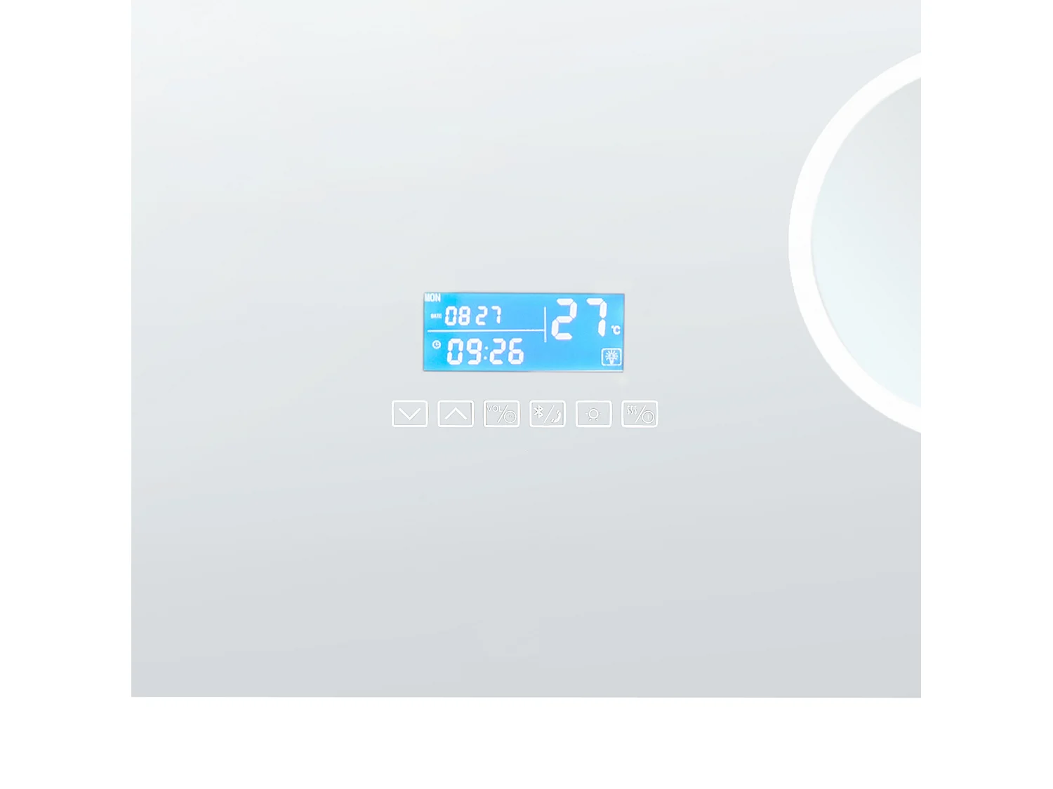 LED-Badezimmer-Spiegel MONTARON 80 cm 60 cm Silber