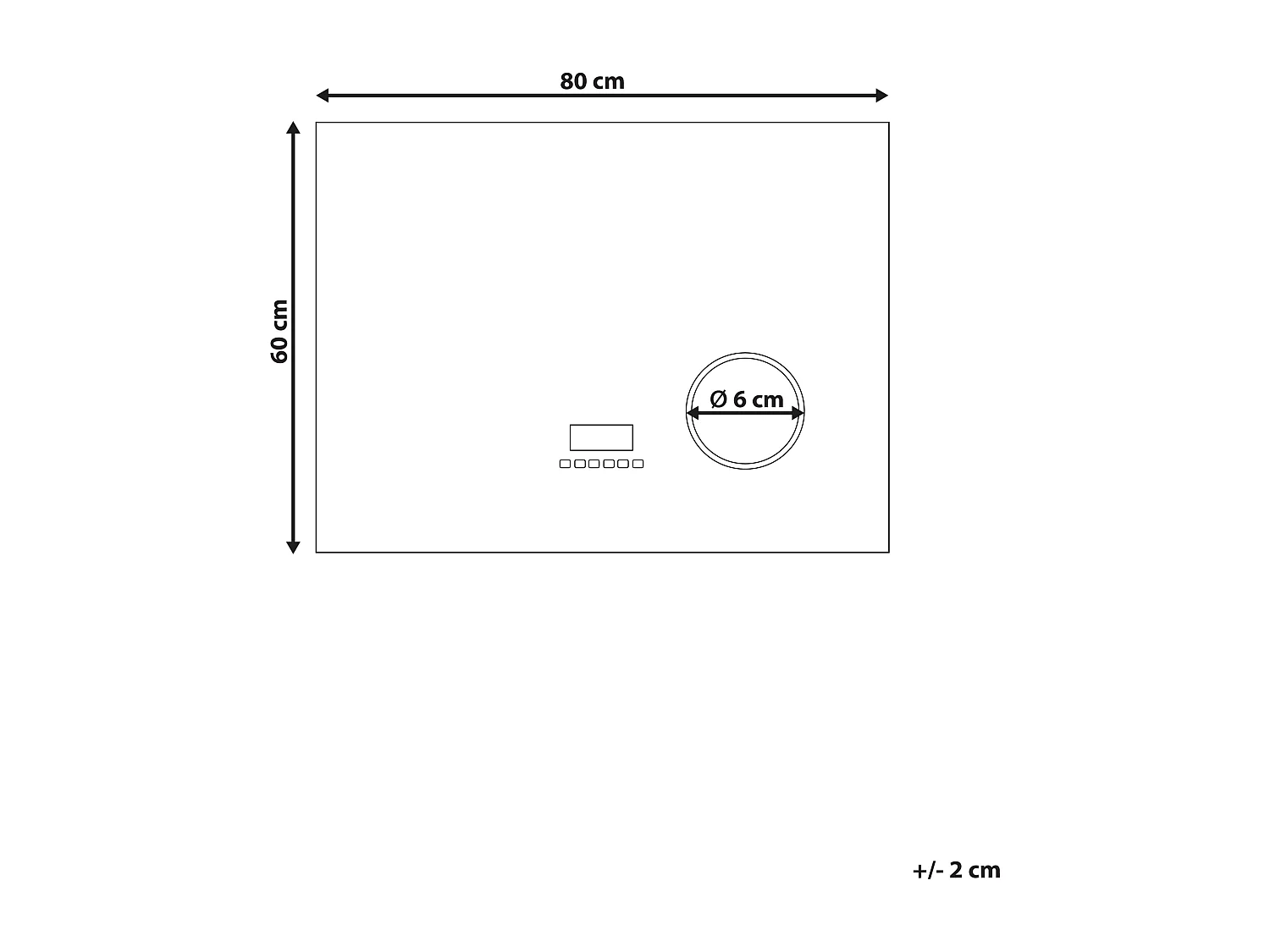 Miroir de salle de bain LED MONTARON 80 cm 60 cm Argenté