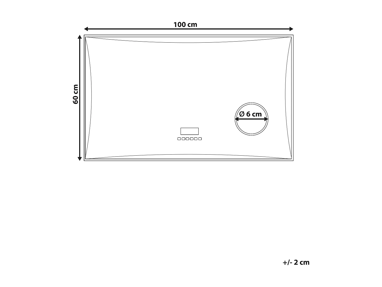 Miroir de salle de bain LED ONLAY 100 cm 60 cm Argenté