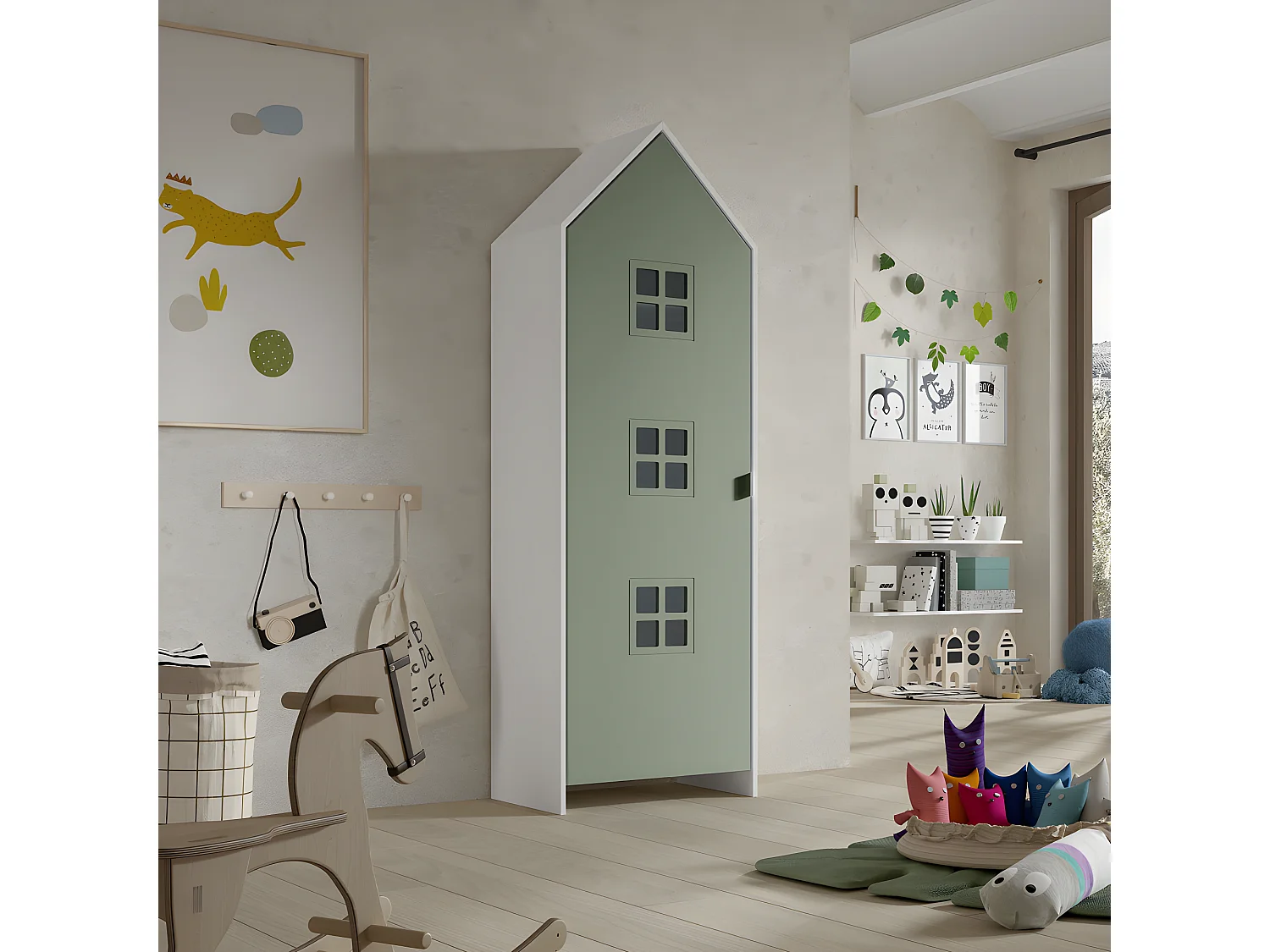 Agami - Armoire enfant en bois - Vert