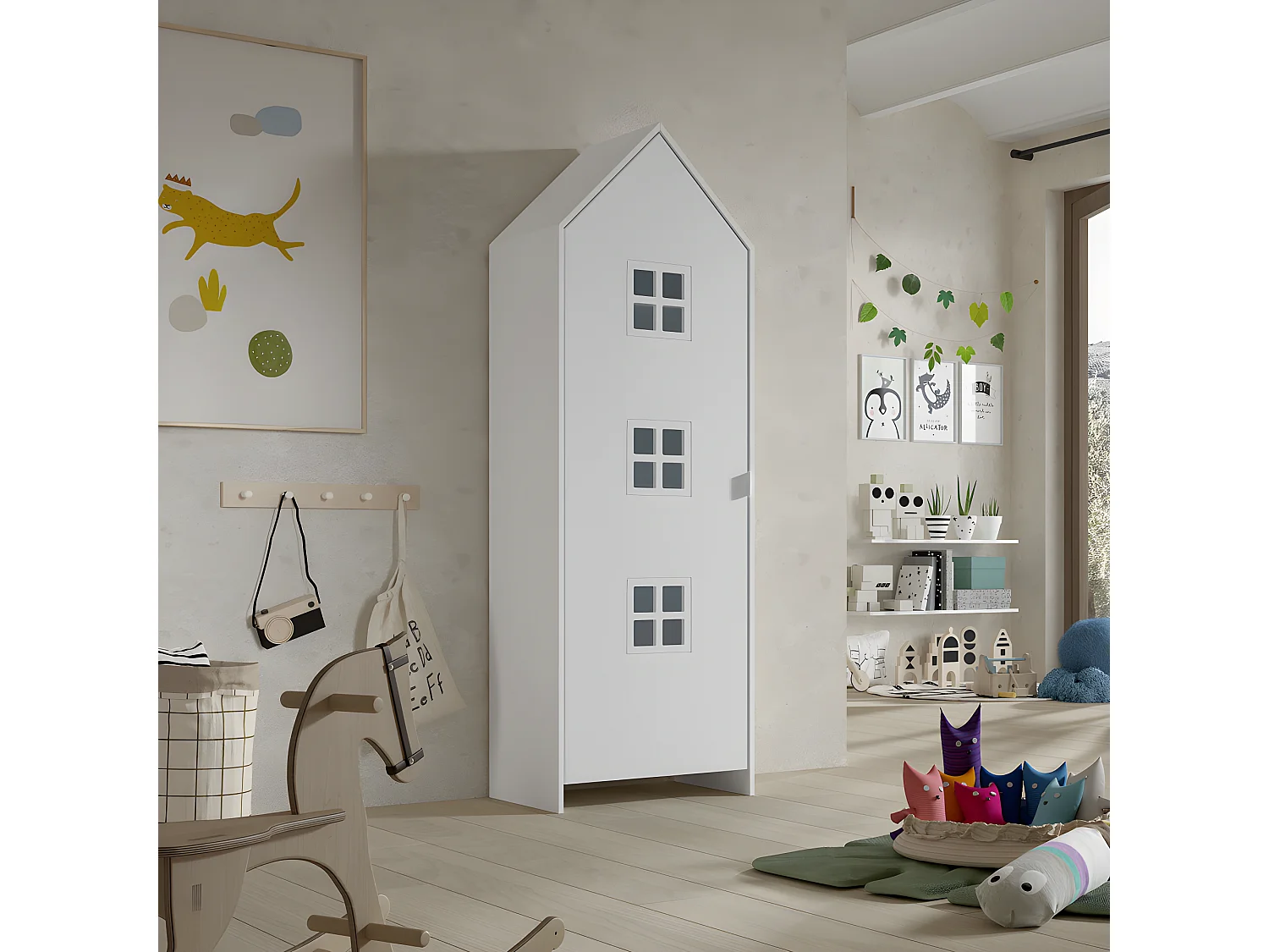 Agami - Armoire enfant en bois - Blanc