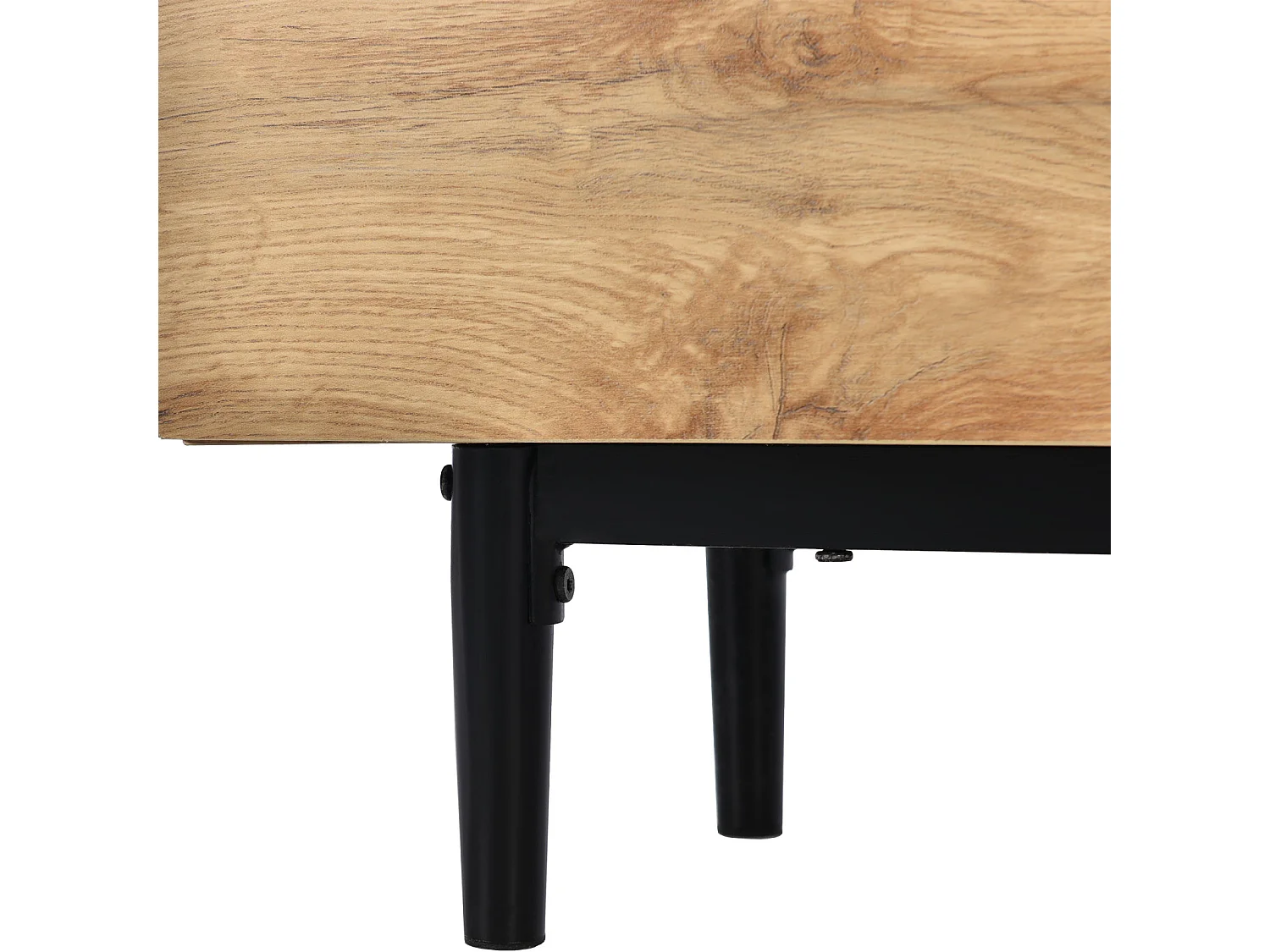 Industriële TV-kast met LED, 3 deuren 2 planken, 175x31x41cm, naturel