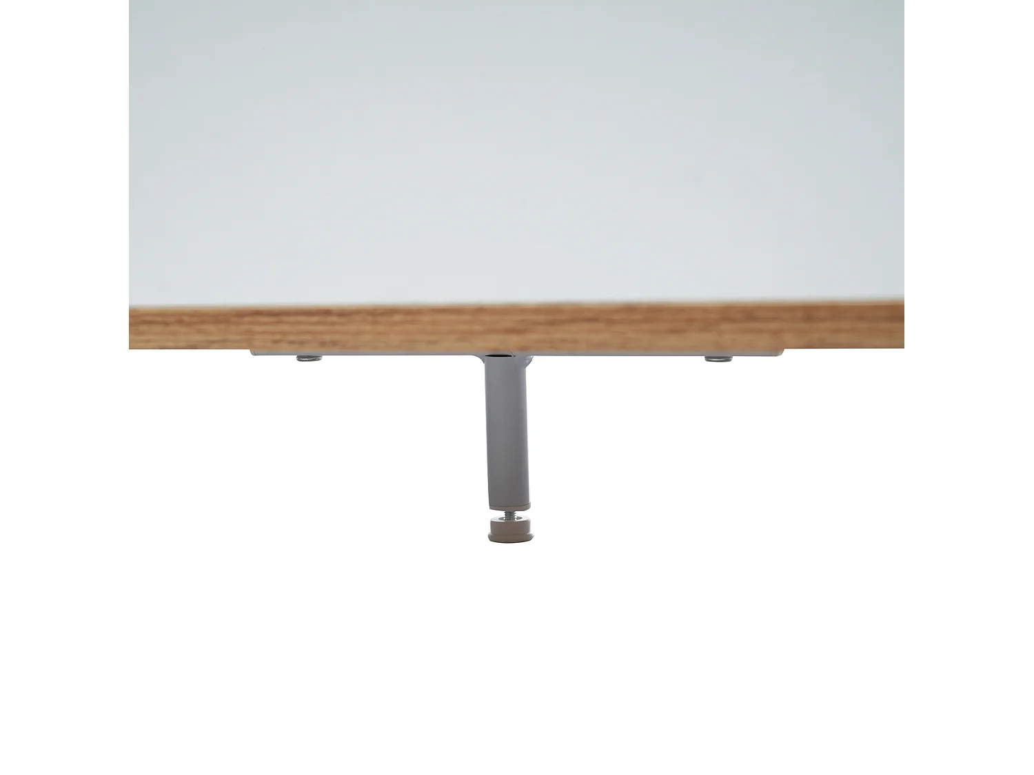 Meuble TV tyle campagnard naturel avec tiroirs, compartiments et portes en blanc et couleurs bois - 175 L x 37 B x 51H(cm)