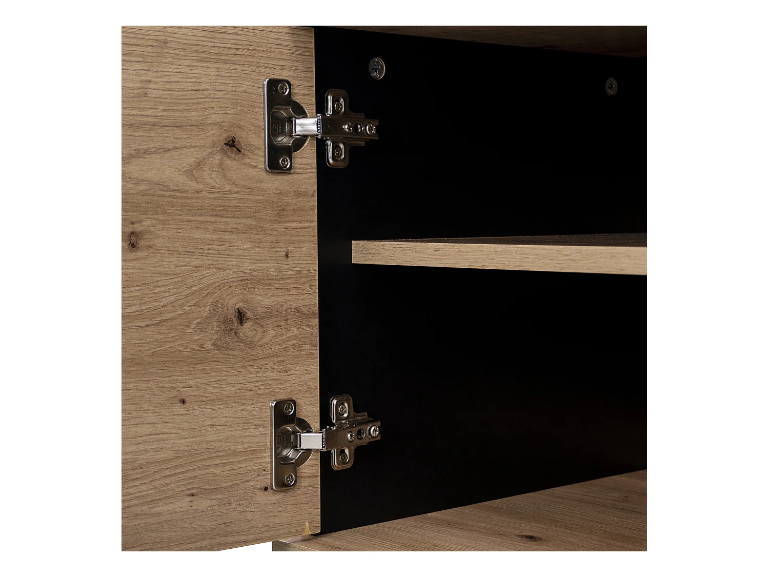 Meuble TV 170x40x50cm, Meuble bas avec tiroirs, 2 portes, multiples fonctions de rangement, design bois et noir
