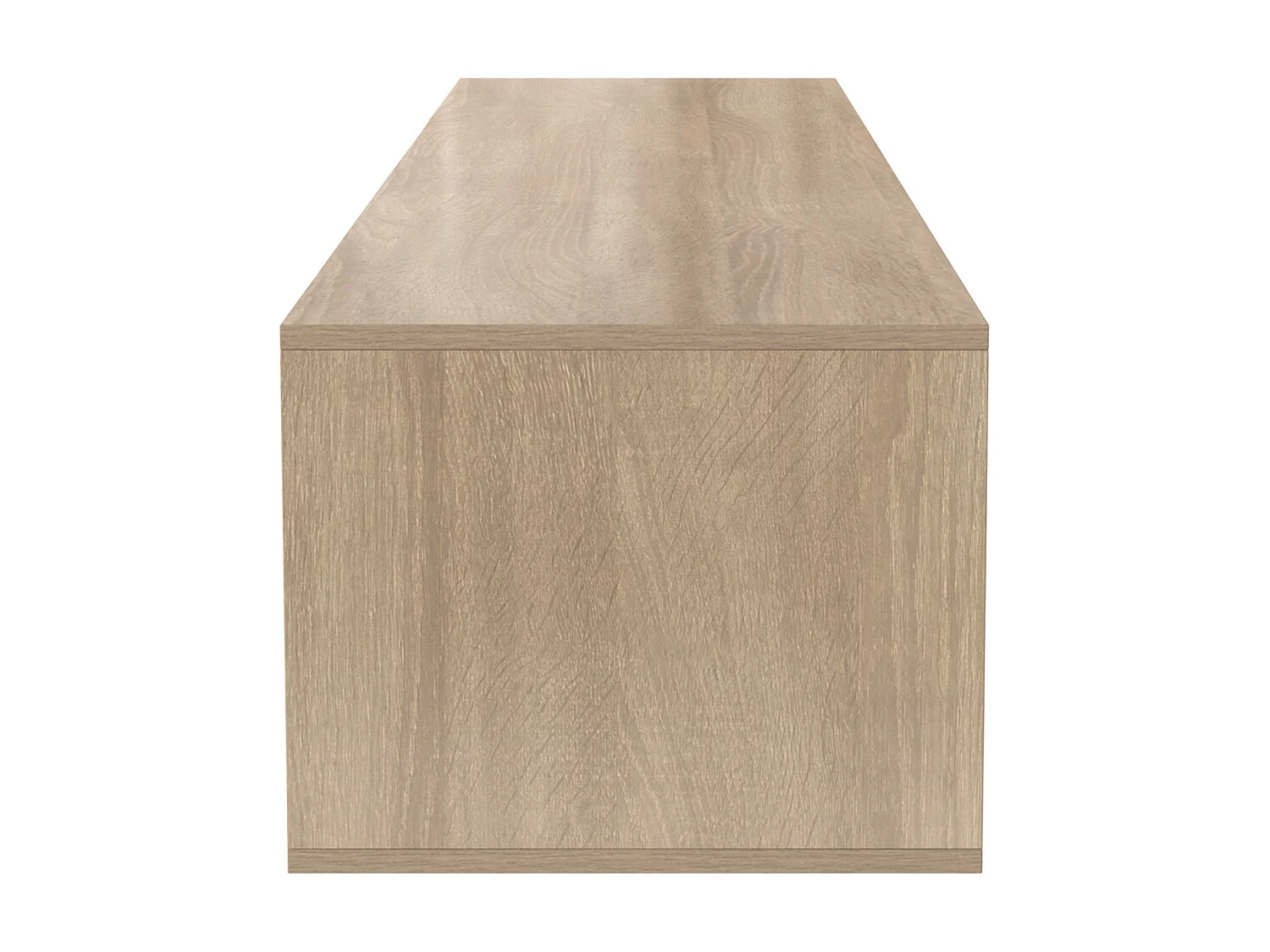 Meuble TV 180cm, avec éclairage LED à changement de couleur, portes pliantes, laqué Meuble TV suspendu, style moderne - Blanc