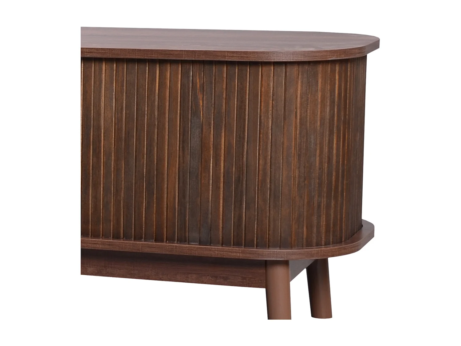 Meuble TV 170x39.5x46cm - Meuble TV en bois avec portes et tiroirs en rotin style maison de campagne pour rangement - marron