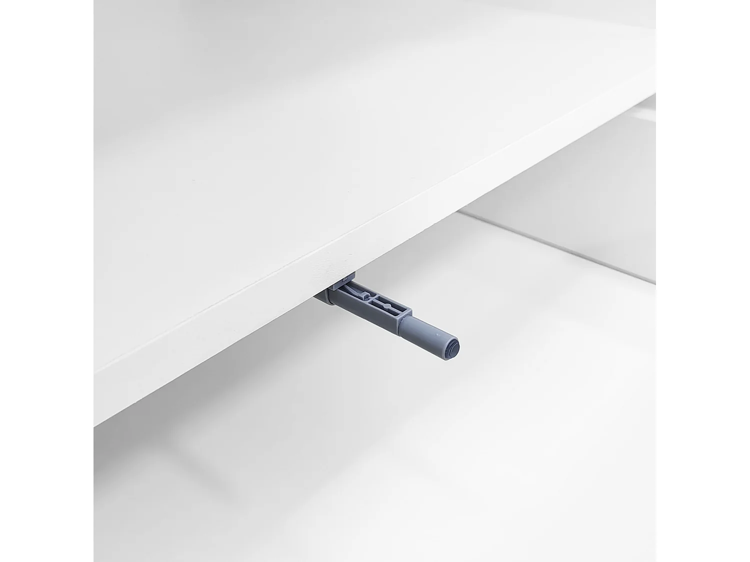 Mesa de centro 100x39,2x60cm, forma de nube con cajones y compartimentos de almacenaje, tablero de partículas, color blanco