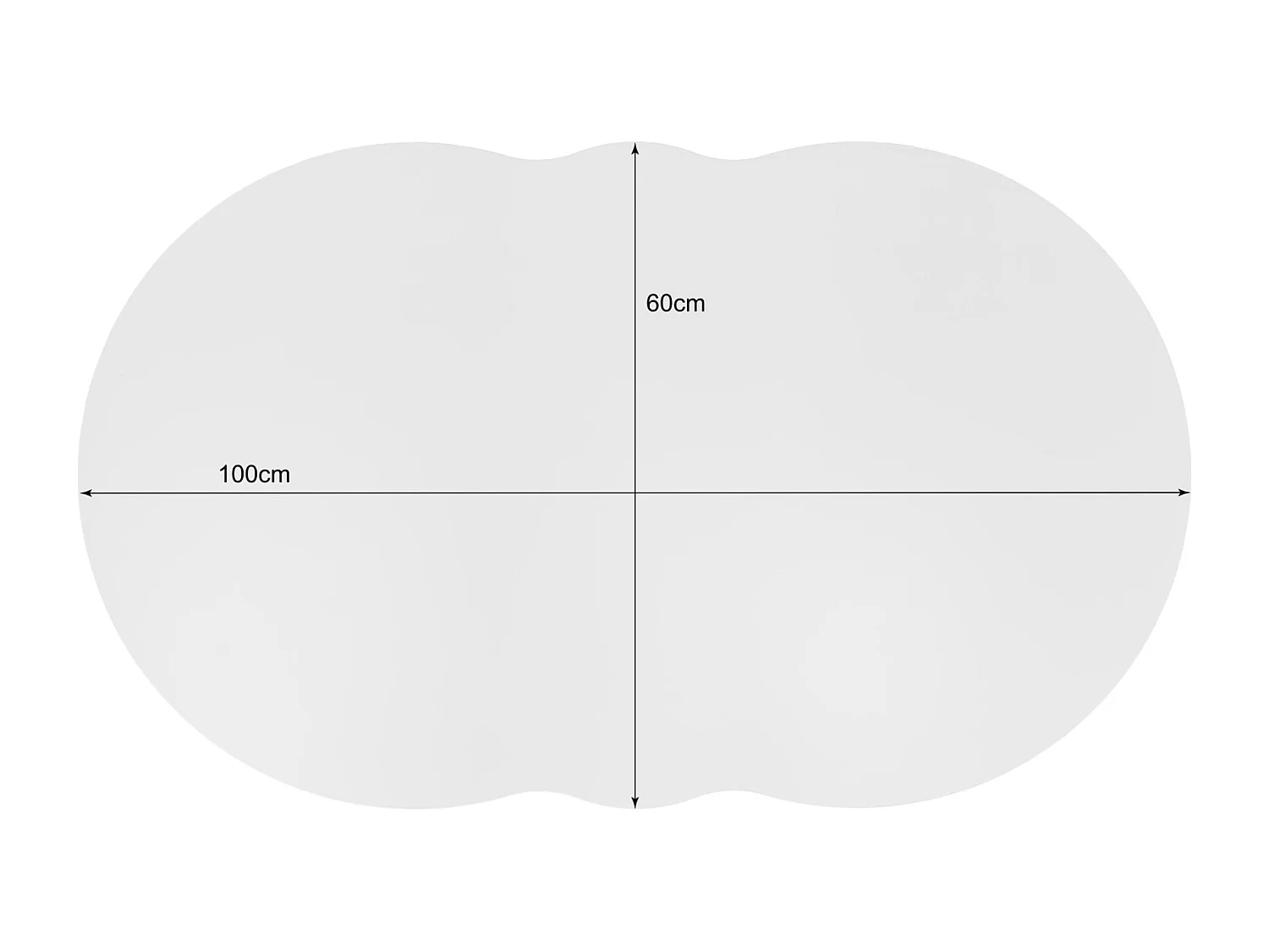 Mesa de centro 100x39,2x60cm, forma de nube con cajones y compartimentos de almacenaje, tablero de partículas, color blanco