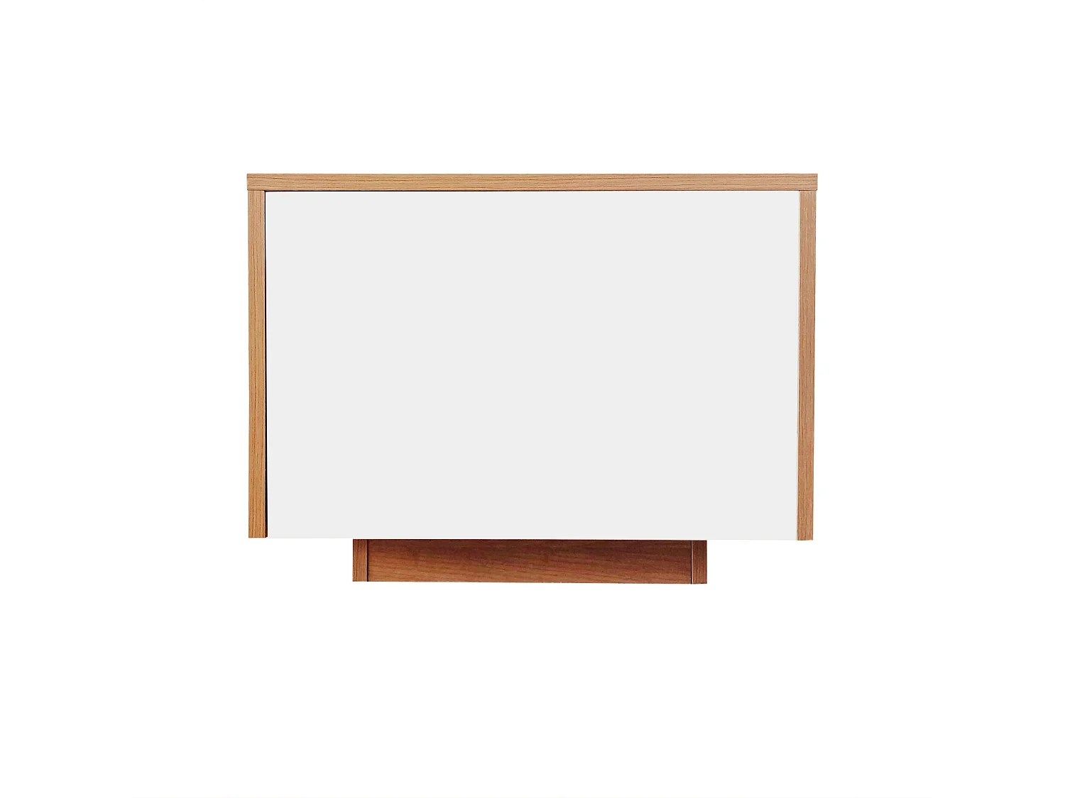 Table basse extensible 120x50x37.5cm, table basse rectangle avec tiroirs, structure color block, Naturel