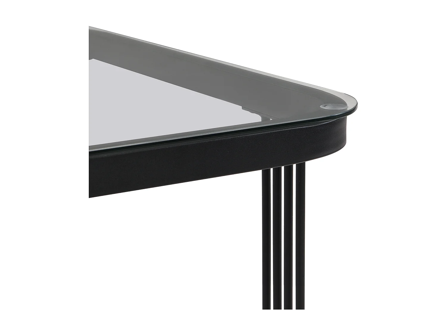 Set di 2 tavolini da caffè impilabili, effetto marmo e piano in vetro, dettagli dorati, con 1 cassetto, 60x60x45cm+50x50x34cm, nero